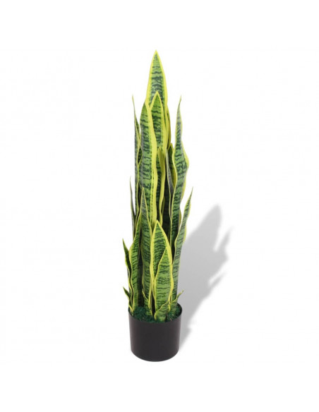 Sansevieria Pianta Artificiale con Vaso 90 cm Verde