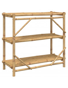 Scaffale 3 Ripiani 100x40x90 cm in Bambù