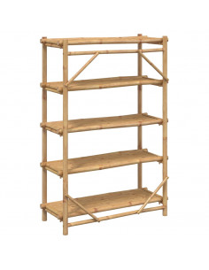 Scaffale 5 Ripiani 100x40x150 cm in Bambù
