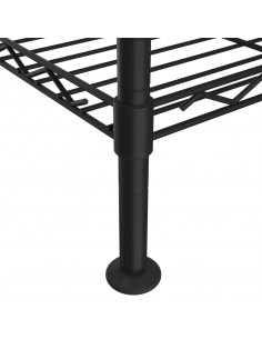 Scaffale a 3 Livelli 60x35x76 cm Nero 150 kg