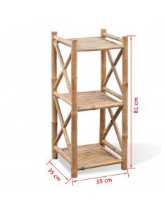 Scaffale a 3 piani in legno di bambù 2