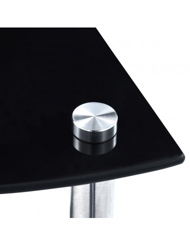 Scaffale a 4 Livelli Nero 30x30x100 cm in Vetro Temperato