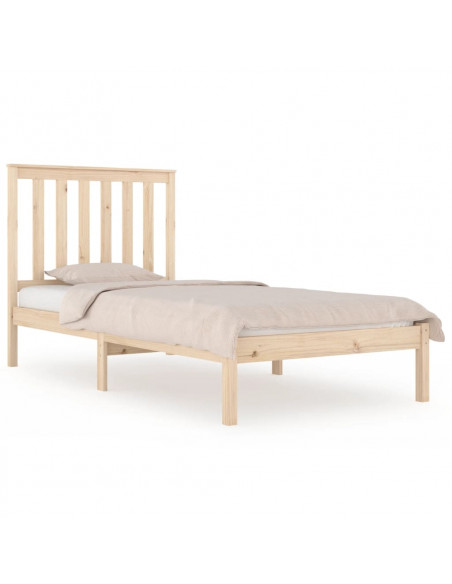 Giroletto in Legno Massello Grigio 75x190 cm Small Single