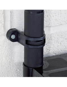 Scaffale a 4 Ripiani Nero 61x30,5x130 cm in Plastica