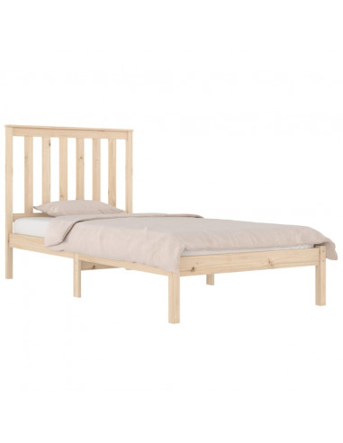 Giroletto in Legno Massello Grigio 75x190 cm Small Single