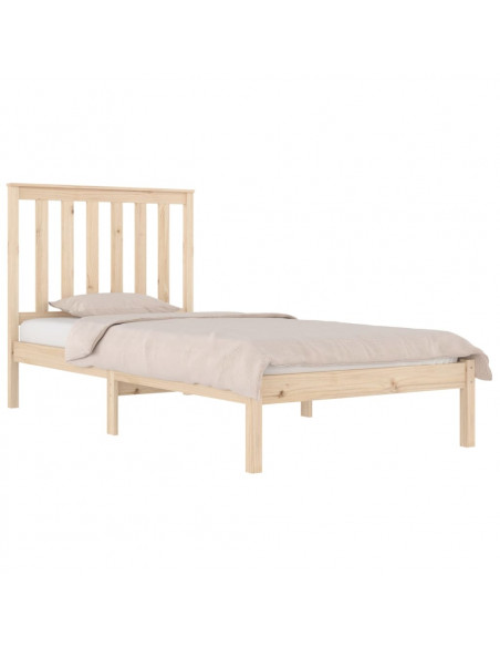Giroletto in Legno Massello Grigio 75x190 cm Small Single