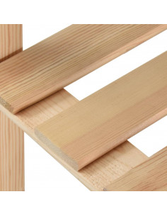 Scaffale a 5 Livelli 170x28,5x170 cm in Legno Massello di Pino