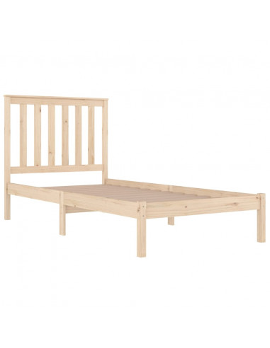 Giroletto in Legno Massello Grigio 75x190 cm Small Single