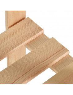 Scaffale a 5 Livelli 80x28,5x170 cm in Legno Massello di Pino