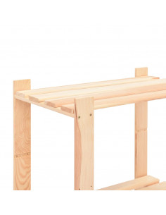 Scaffale a 5 Livelli 80x38x170 cm in Massello di Pino 250 kg