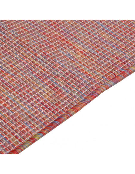 Tappeto da Esterni a Tessitura Piatta 200x280 cm Rosso