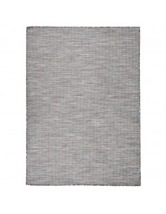 Tappeto da Esterni a Tessitura Piatta 200x280 cm Marrone e Blu