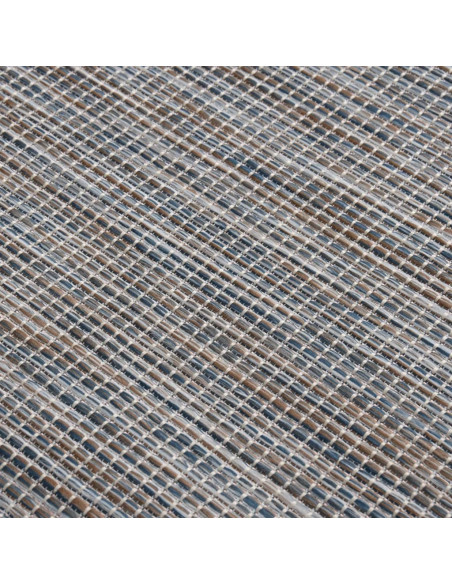 Tappeto da Esterni a Tessitura Piatta 200x280 cm Marrone e Blu