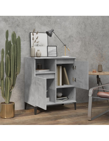 Credenza Grigio Cemento 60x35x70 cm in Legno Multistrato