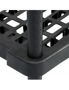 Scaffale a 5 Ripiani Nero 93,5x45,5x194,5 cm in PP 2