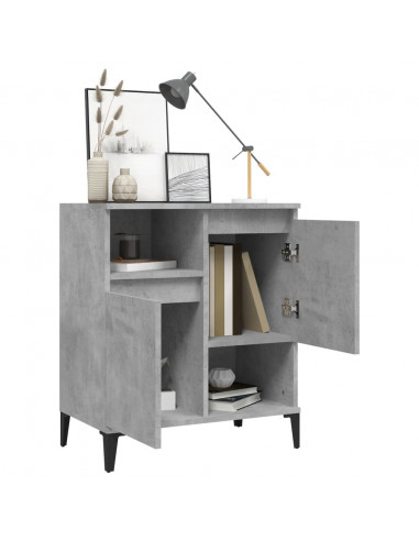 Credenza Grigio Cemento 60x35x70 cm in Legno Multistrato