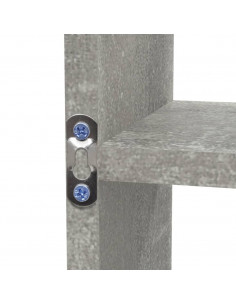 Scaffale a Muro 8 Scomparti Grigio Cemento