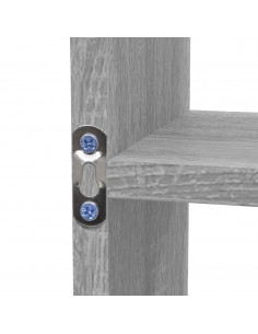 Scaffale a Muro 8 Scomparti Grigio Sonoma