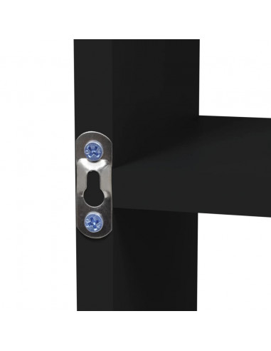 Scaffale a Muro 8 Scomparti Nero