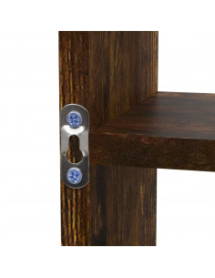 Scaffale a Muro 8 Scomparti Rovere Fumo