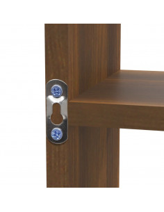 Scaffale a Muro 8 Scomparti Rovere Marrone