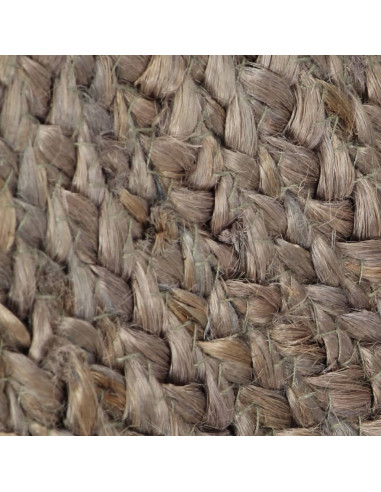 Tappeto Lavorato a Mano in Juta Rotondo 210 cm Grigio