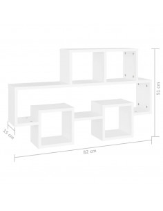 Scaffale a Muro Auto Bianco 82x15x51 cm Legno Multistrato