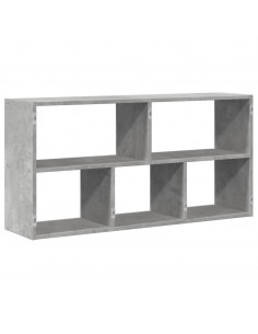 Scaffale a Muro Grigio Cemento 100x25x50 cm Legno Multistrato