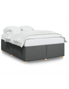 Giroletto senza Materasso Grigio Scuro 140x190 cm Tessuto 2