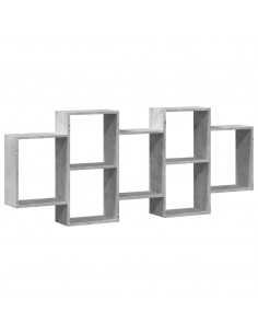 Scaffale a Muro Grigio Cemento 159x18x65 cm in Truciolato