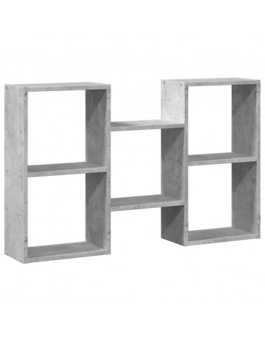 Scaffale a Muro Grigio Cemento 96x18x60 cm in Truciolato
