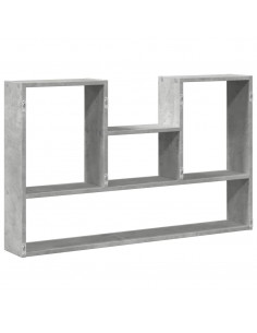 Scaffale a Muro Grigio Cemento 99x15x60 cm in Truciolato