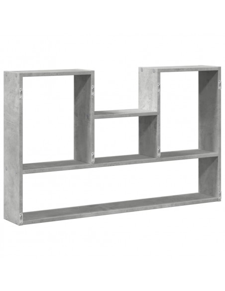 Scaffale a Muro Grigio Cemento 99x15x60 cm in Truciolato