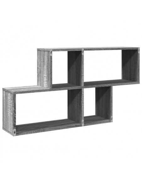 Scaffale a Muro Grigio Sonoma 100x20x53 cm in Legno Multistrato