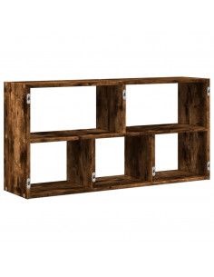 Scaffale a Muro Rovere Fumo 100x25x50 cm in Legno Multistrato