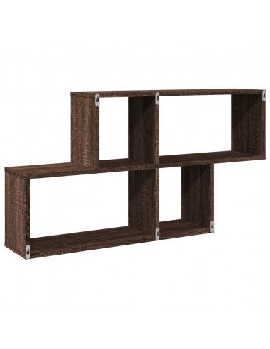Scaffale a Muro Rovere Marrone 100x20x53cm in Legno Multistrato