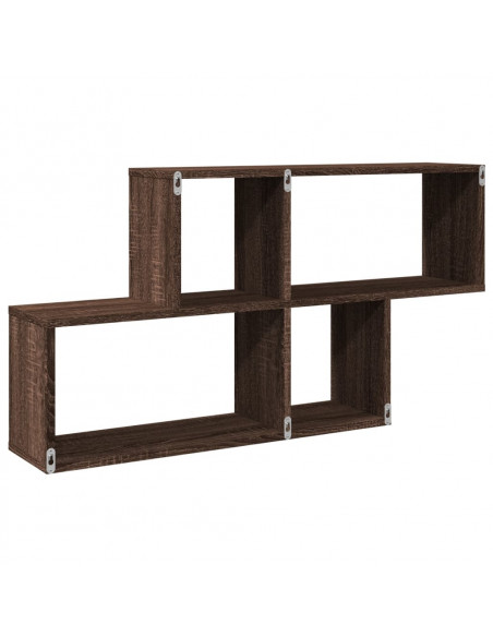 Scaffale a Muro Rovere Marrone 100x20x53cm in Legno Multistrato