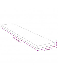 Scaffale a Parete 100x20x4 cm in Bambù 2