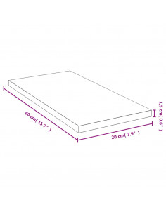 Scaffale a Parete 40x20x1,5 cm in Bambù