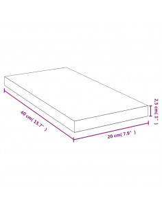 Scaffale a Parete 40x20x2,5 cm in Bambù 2