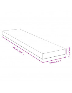 Scaffale a Parete 80x20x4 cm in Bambù