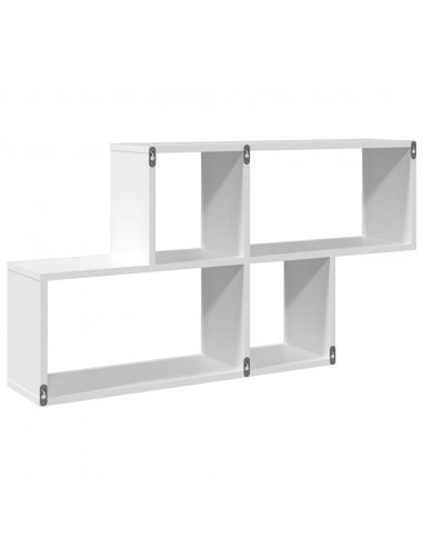 Scaffale a Parete Bianco 100x20x53 cm in Legno Multistrato