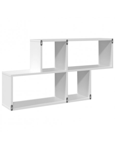 Scaffale a Parete Bianco 100x20x53 cm in Legno Multistrato