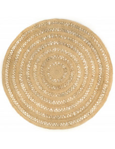 Tappeto Lavorato a Mano in Juta Intrecciata 210 cm