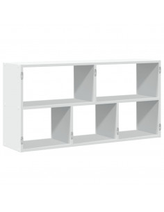 Scaffale a Parete Bianco 100x25x50 cm in Legno Multistrato 2