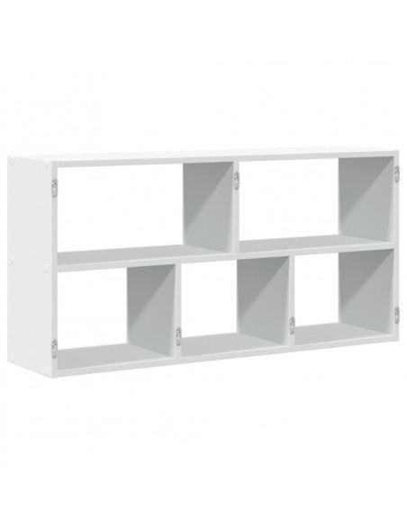 Scaffale a Parete Bianco 100x25x50 cm in Legno Multistrato Scaffale a Parete Bianco 100x25x50 cm in Legno Multistrato