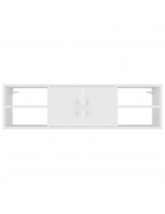 Scaffale a Parete Bianco 102x30x29 cm in Legno Multistrato