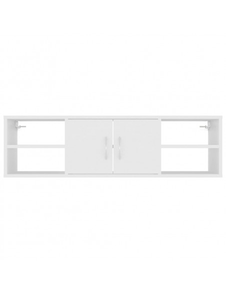 Scaffale a Parete Bianco 102x30x29 cm in Legno Multistrato