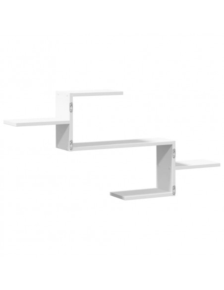 Scaffale a Parete Bianco 104x15x49 cm in Legno Multistrato