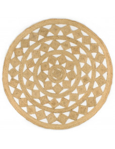 Tappeto Lavorato a Mano in Juta Intrecciata 180 cm